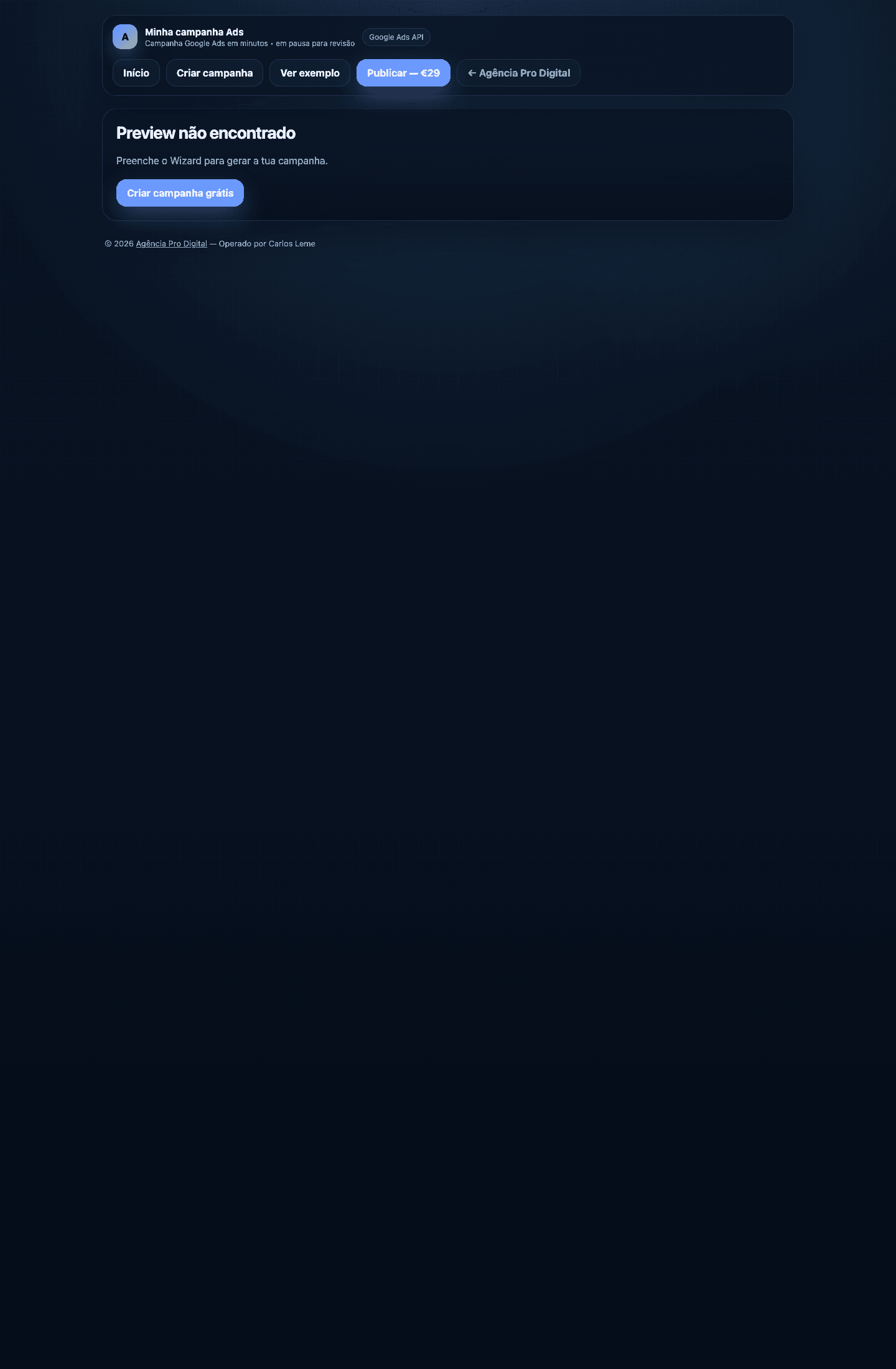 Screenshot real da área de revisão e preview do produto.